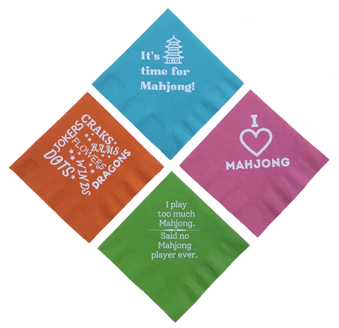 Mahjong Beverage Cocktail Napkins